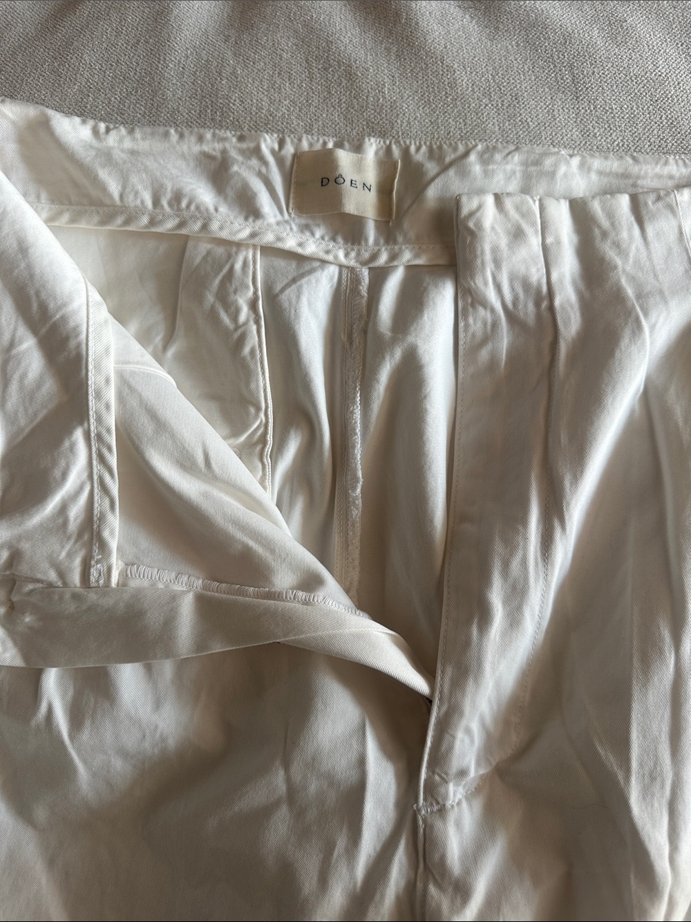 Doen Cream 100% Cotton Straight-Leg Women's Pants